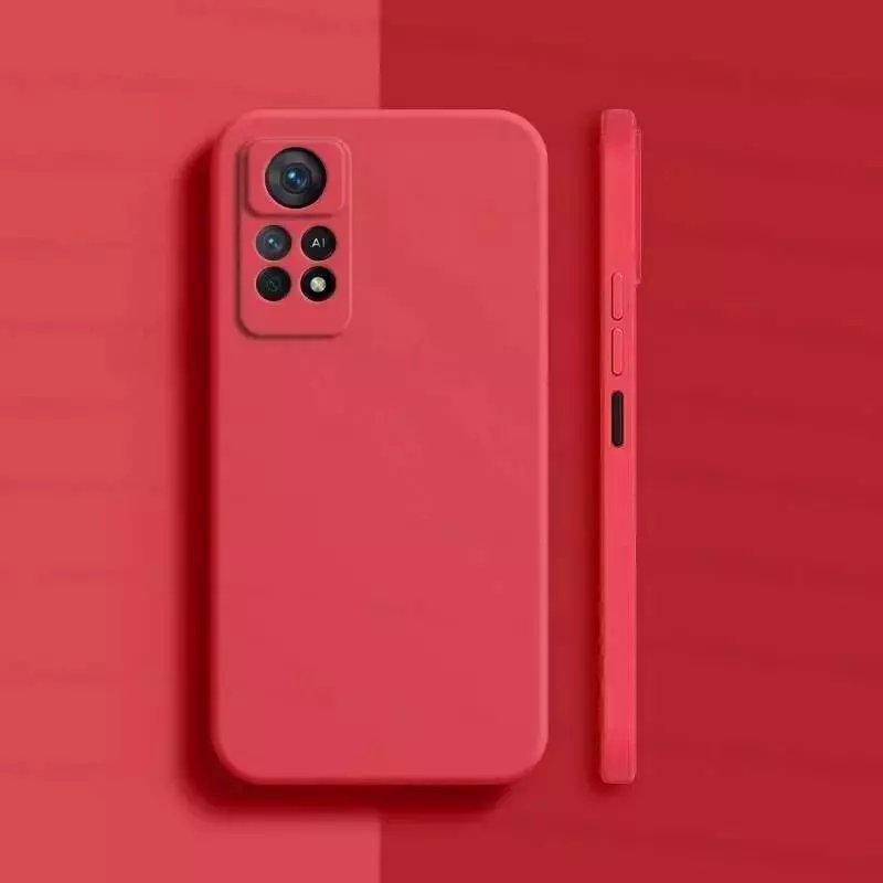 Чехол бампер для Infinix Note 11 / Note 12 Anomaly Silicone (с микрофиброй) Red (Красный)
