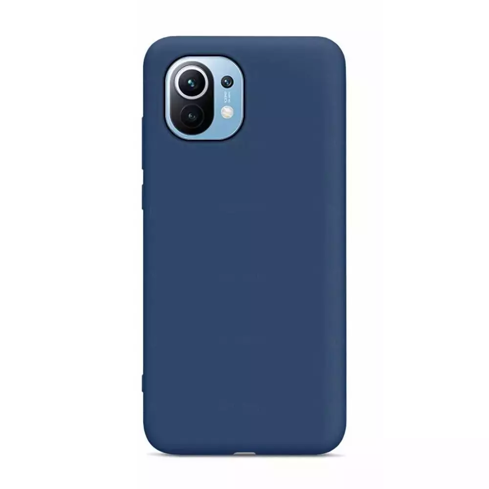 Чехол бампер для Vivo Y02 Anomaly Silicone (с микрофиброй) Blue (Синий)