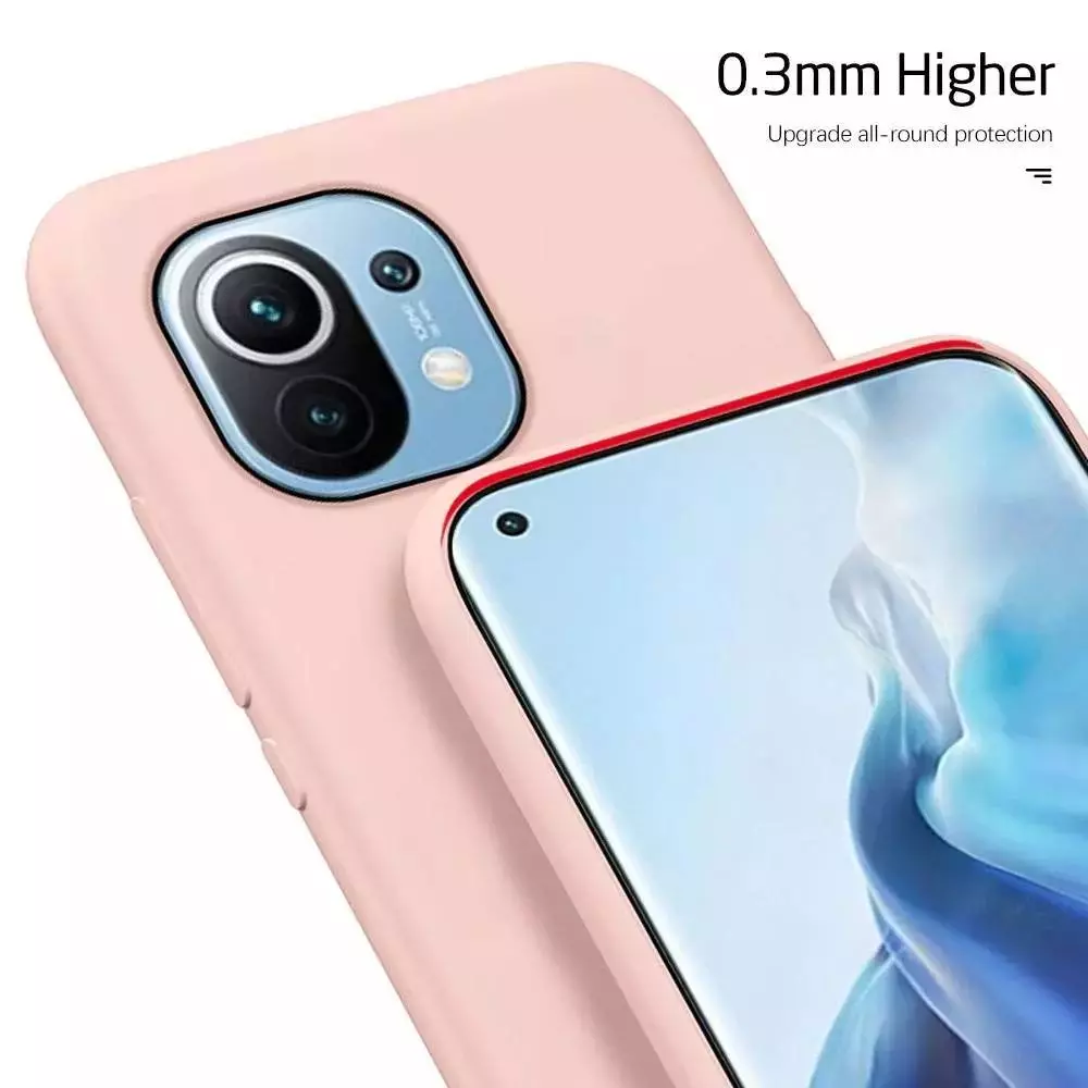 Чохол бампер для Vivo Y02 Anomaly Silicone (з мікрофіброю) Sand Pink (Пісочний Рожевий)