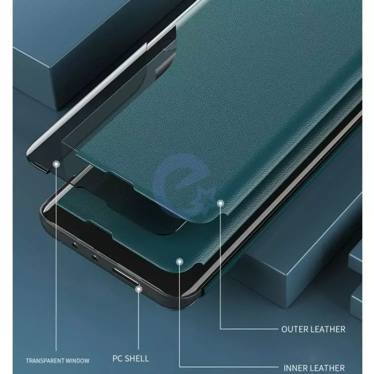 Интерактивная чехол книжка для Xiaomi Redmi Note 11 Pro Plus 5G Anomaly Smart View Flip Green (Зеленый)