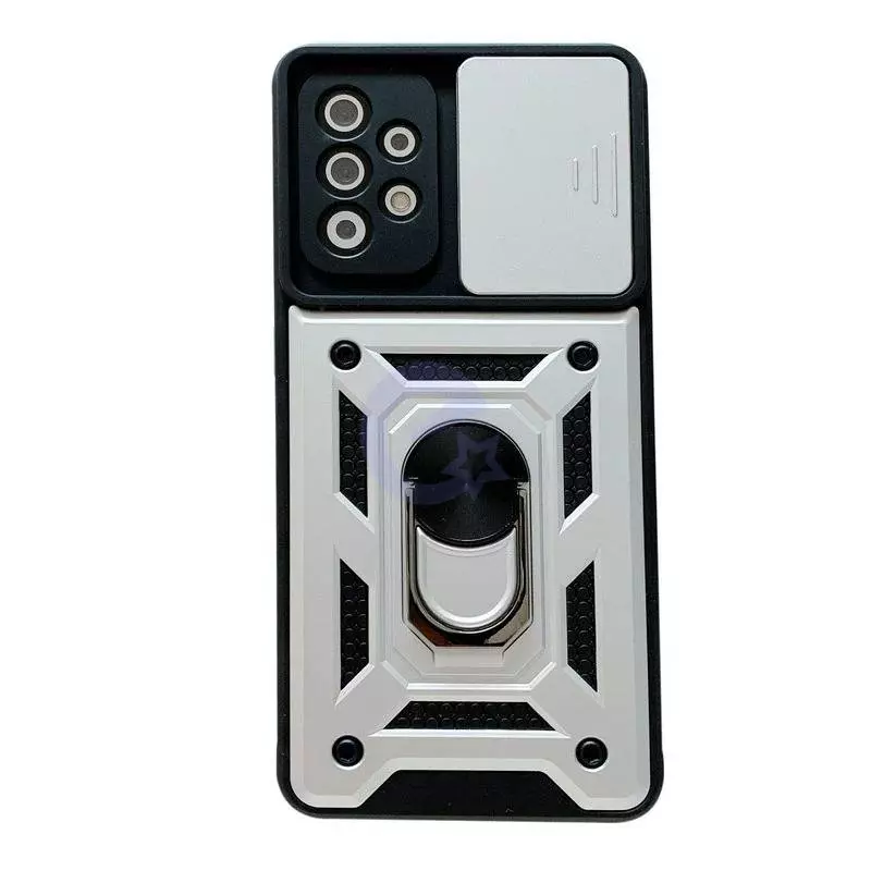 Противоударный чехол бампер для Samsung Galaxy M53 Anomaly CamShield S (шторка на камеру + подставка) Black (Черный)