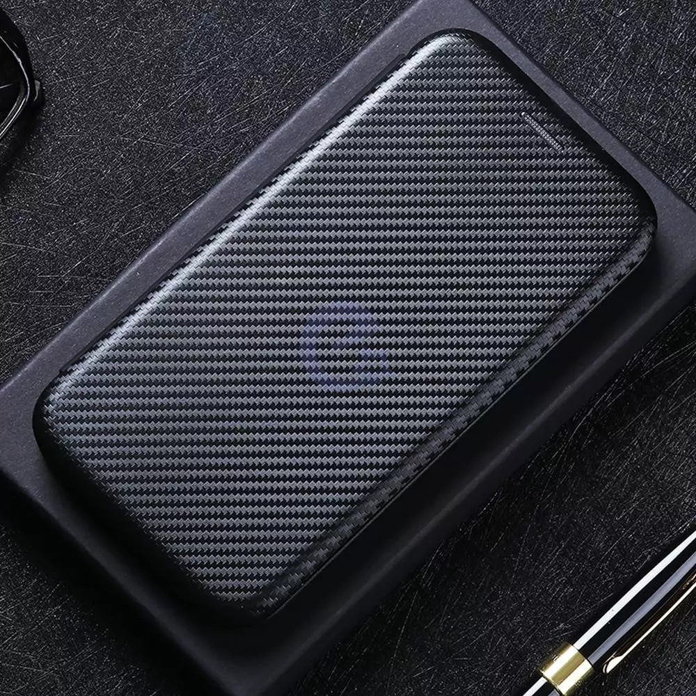 Чехол книжка для Samsung Galaxy A73 5G Anomaly Carbon Book Black (Черный)