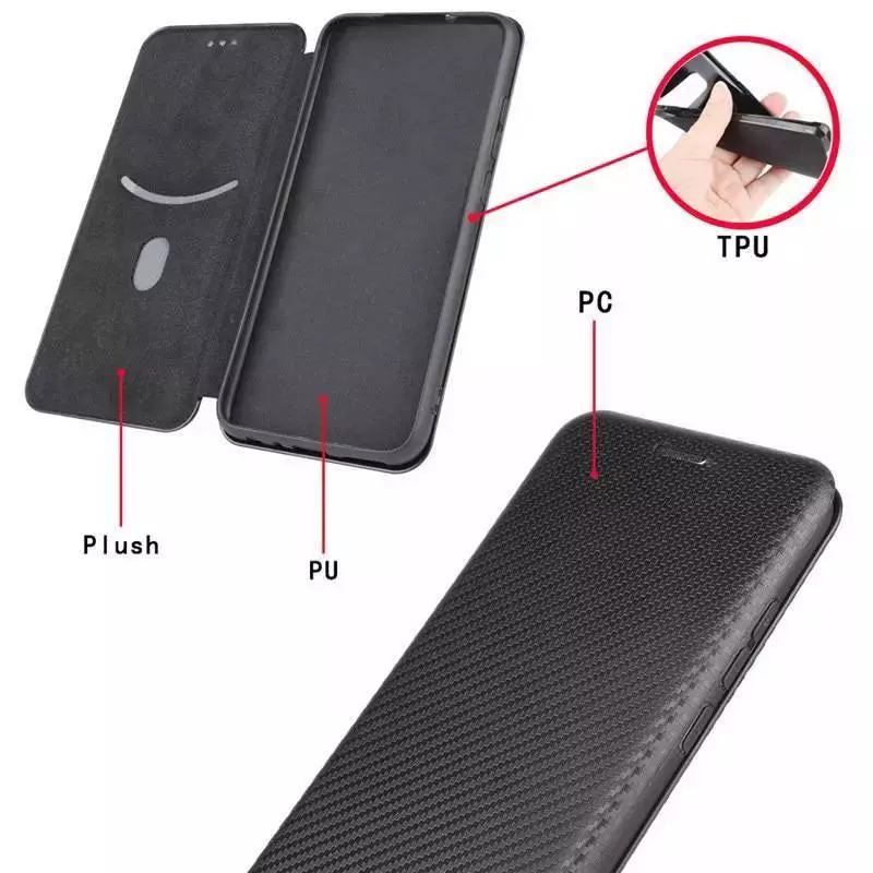 Чехол книжка для Nokia G60 Anomaly Carbon Book Rose Gold (Розовое Золото)