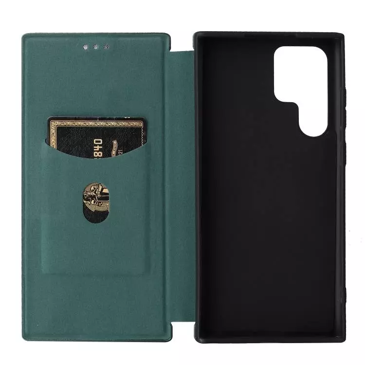 Чохол книжка для Samsung Galaxy S22 Ultra Anomaly Carbon Book Green (Зелений) Чохол книжка для Samsung Galaxy S22 Ultra Anomaly Carbon Book Green (Зелений)