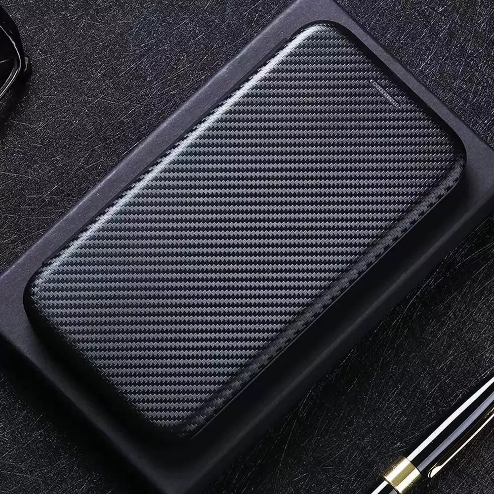 Чехол книжка для Xiaomi 13 Pro Anomaly Carbon Book Black (Черный)