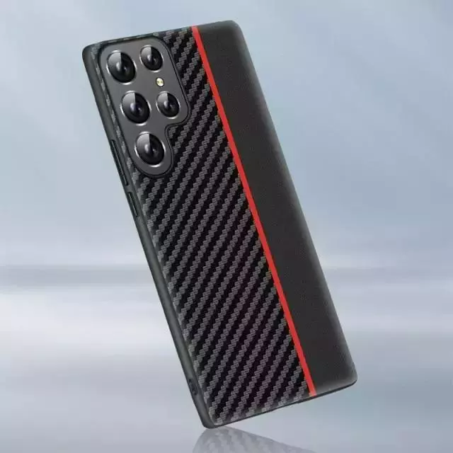Чехол бампер для vivo V25 Pro Anomaly Carbon Line Red (Красный)