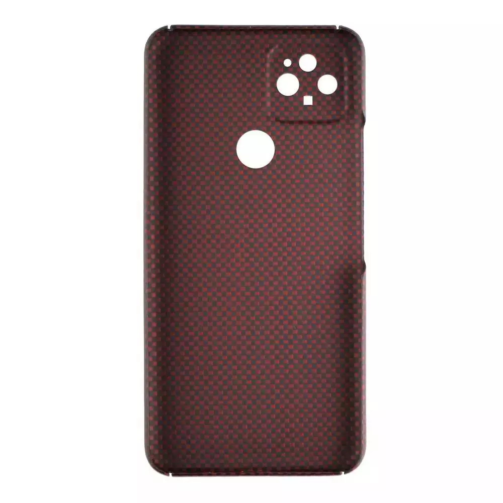 Премиальный чехол бампер для vivo V25 Anomaly Carbon Plaid (Закрытый модуль камеры) Red (Красный)