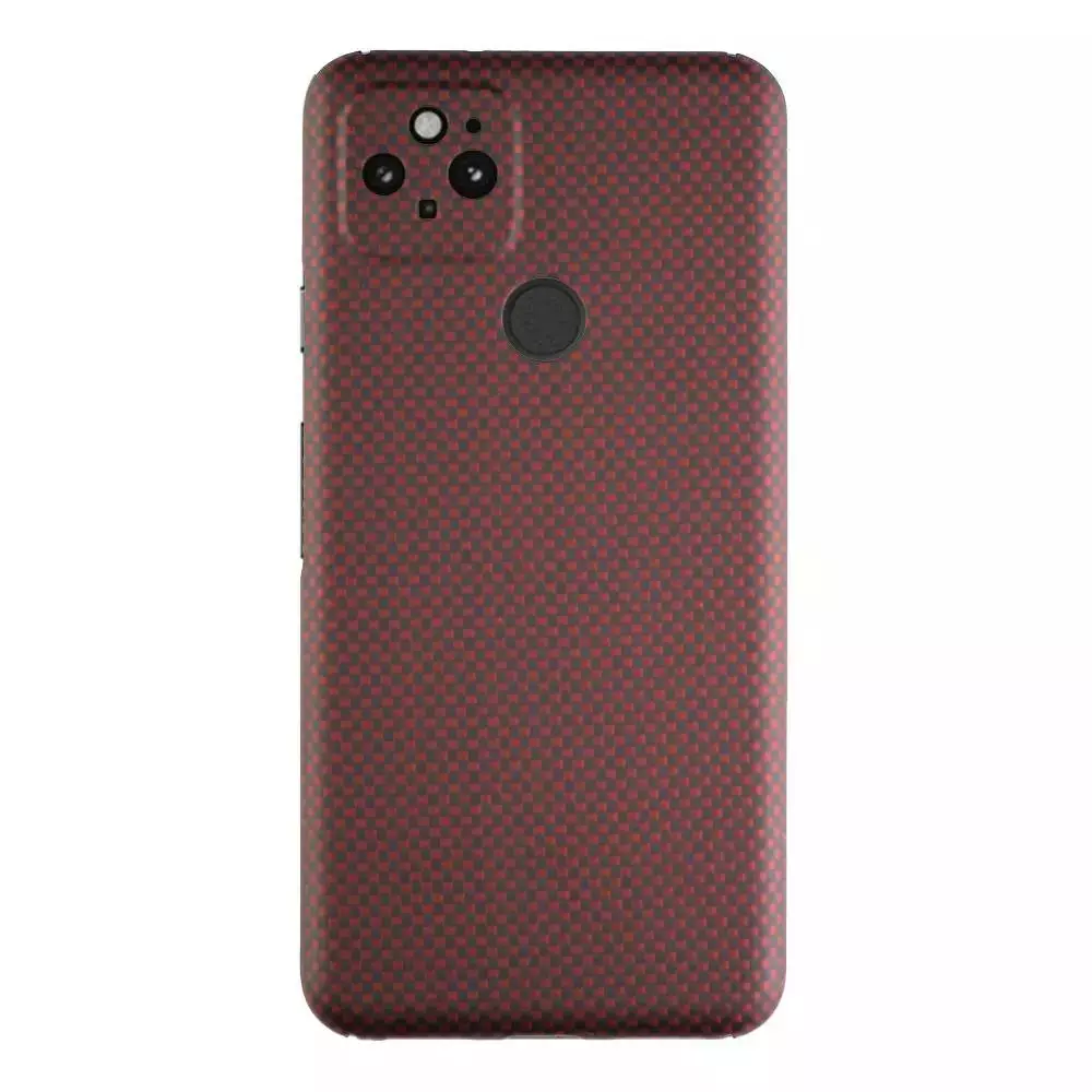 Премиальный чехол бампер для vivo V25 Anomaly Carbon Plaid (Закрытый модуль камеры) Red (Красный)