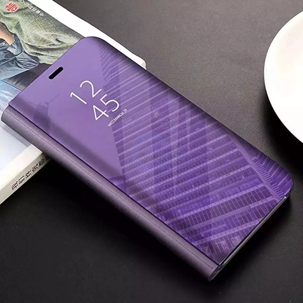 Інтерактивна чохол книжка для Realme Narzo 50A 5G Anomaly Clear View Lilac (Ліловий)