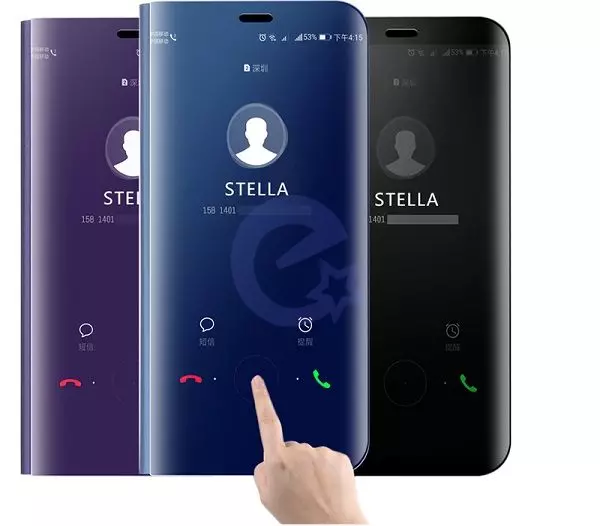 Інтерактивна чохол книжка для Realme Narzo 50A 5G Anomaly Clear View Lilac (Ліловий)