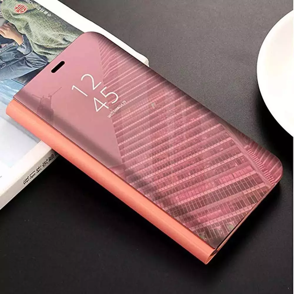 Интерактивная чехол книжка для vivo V25 Pro Anomaly Clear View Rose Gold (Розовое Золото)