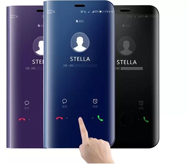 Интерактивная чехол книжка для vivo V25 Pro Anomaly Clear View Rose Gold (Розовое Золото)