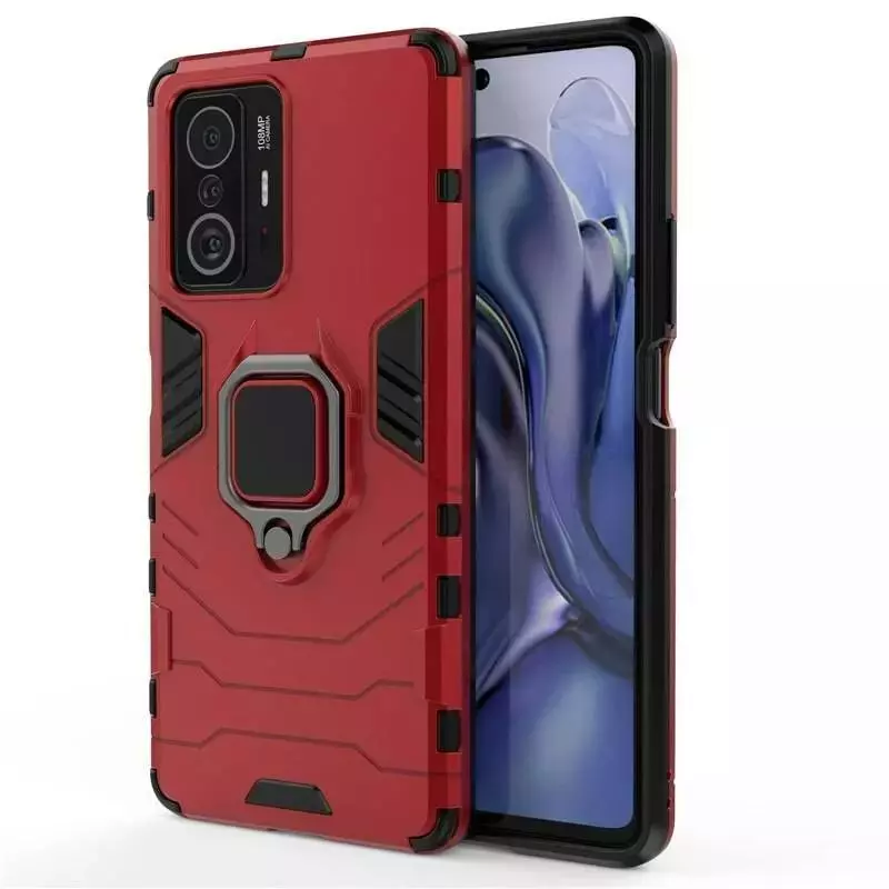 Чохол бампер для vivo V25e Anomaly Defender S (з кільцем-тримачем) Red (Червоний)
