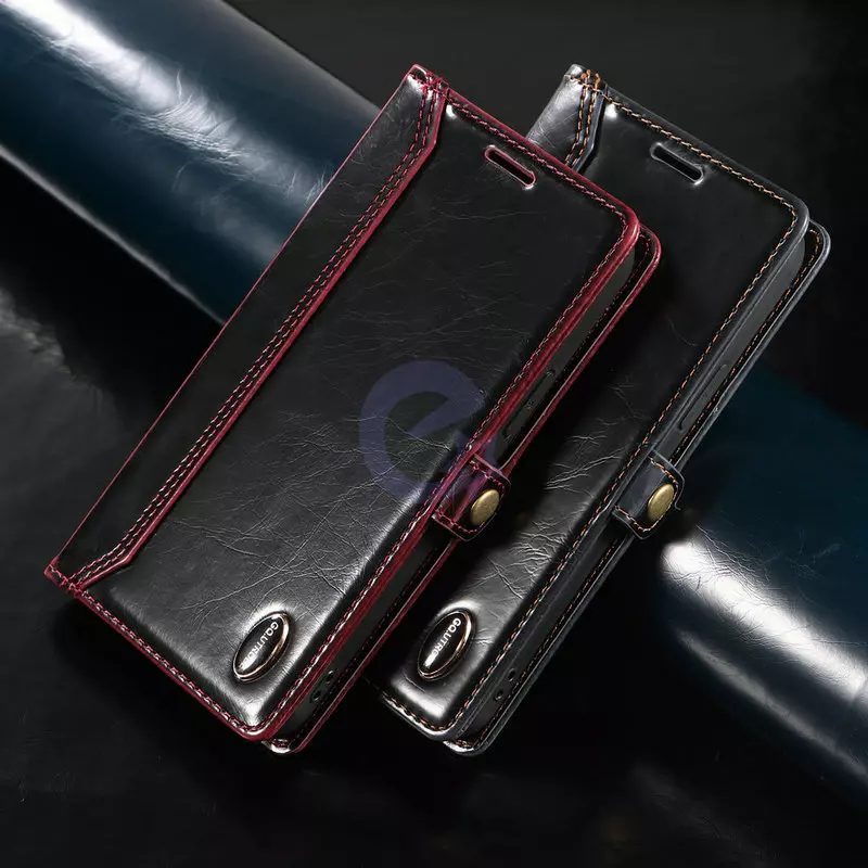 Чехол книжка для Xiaomi 11T / 11T Pro Anomaly Elite Leather Black (Черный)