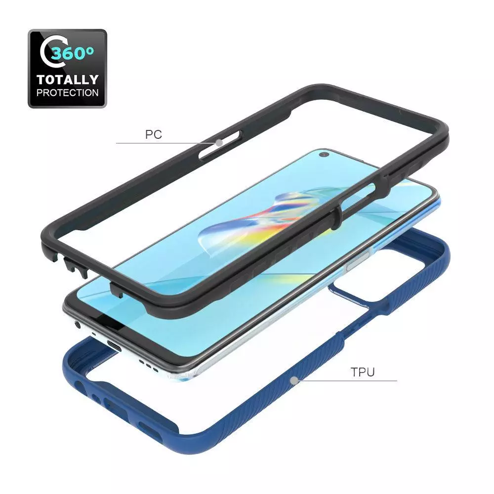 Противоударный чехол бампер для Oppo A17k Anomaly Hybrid 360 Black (Черный)