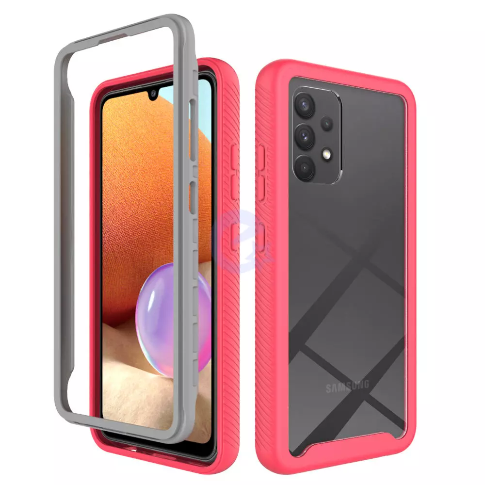 Противоударный чехол бампер для Vivo Y33s / Y21 Anomaly Hybrid 360 Pink / Grey (Розовый / Серый)