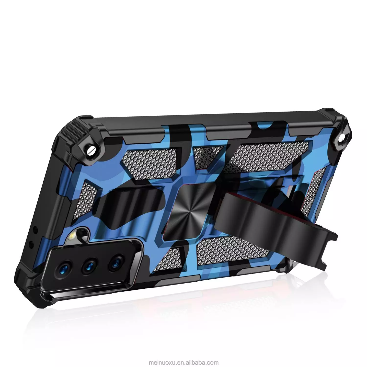 Протиударний чохол бампер для Samsung Galaxy M23 / Galaxy M13 Anomaly Hybrid Armor (вбудована підставка) Army Blue (Армійський Синій)