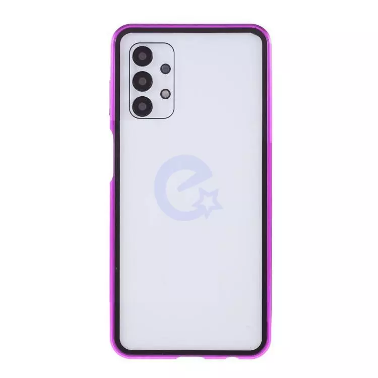 Чехол бампер для Samsung Galaxy A23 5G / Galaxy A23 Anomaly Magnetic 360 With Glass Purple (Пурпурный)
