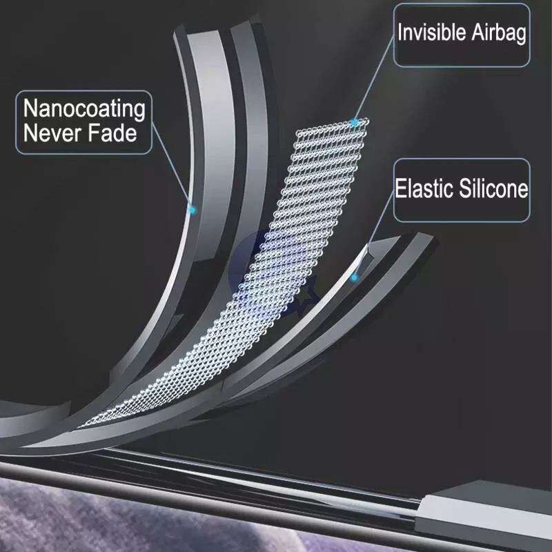 Чехол бампер для Xiaomi 13 Pro Anomaly Metal Carbon Leather Blue (Синий)