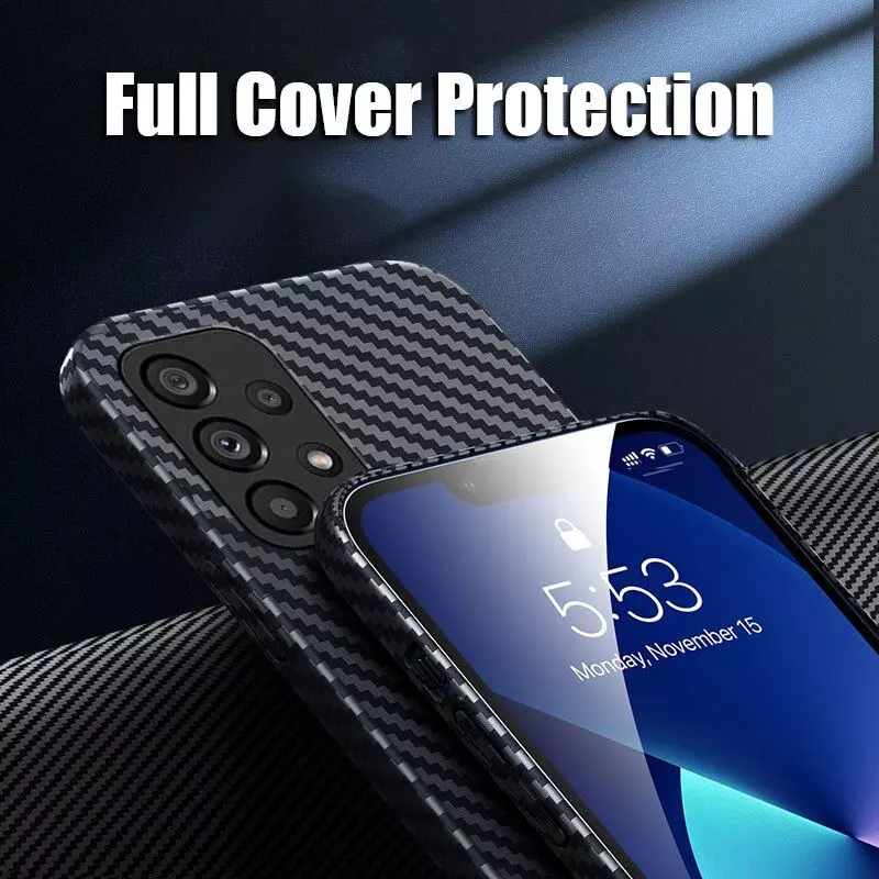Ультратонкий чохол бампер для Samsung Galaxy A73 5G Anomaly PC Carbon Blue (Синій)