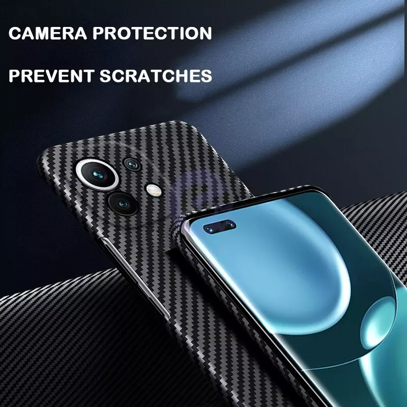 Ультратонкий чохол бампер для Xiaomi Mi 11 Lite / 11 Lite 5G NE Anomaly PC Carbon Blue (Синій)