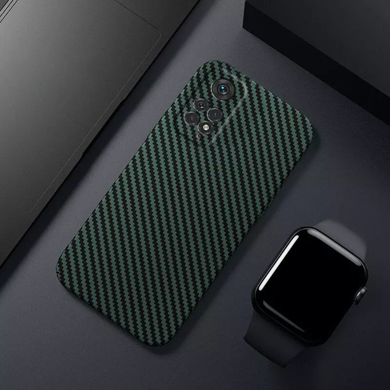 Ультратонкий чохол бампер для Xiaomi Redmi Note 11 / Redmi Note 11S Anomaly PC Carbon Green (Зелений) Ультратонкий чохол бампер для Xiaomi Redmi Note 11 / Redmi Note 11S Anomaly PC Carbon Green (Зелений)