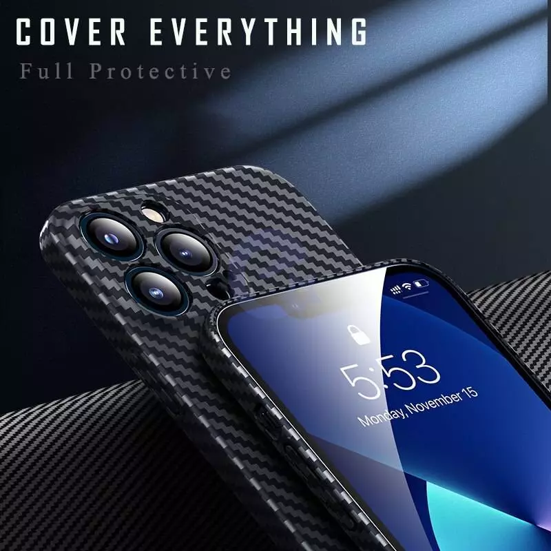 Ультратонкий чохол бампер для iPhone 14 Pro Max Anomaly PC Carbon Blue (Синій)