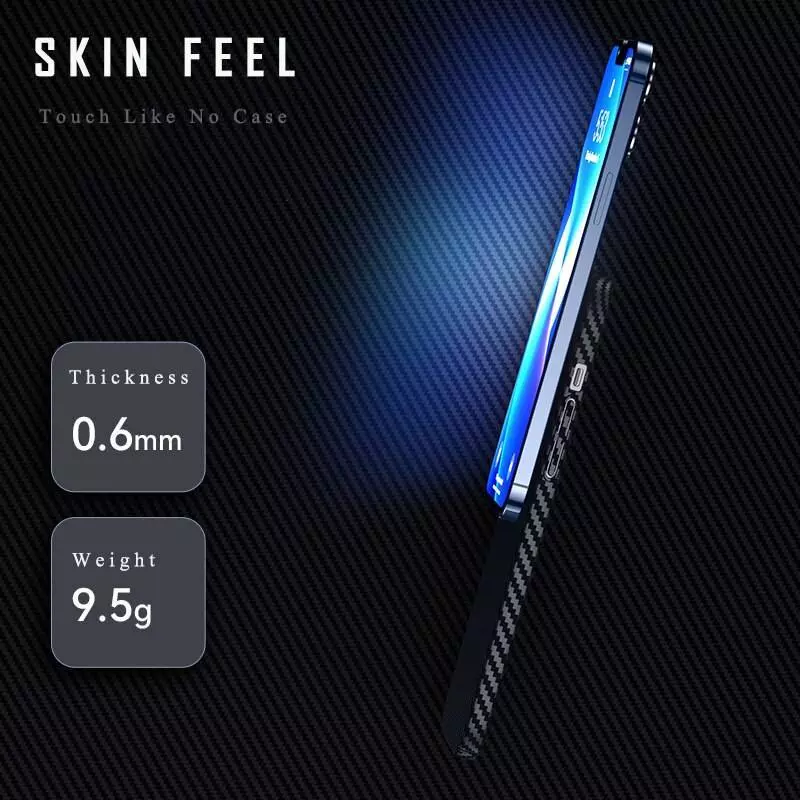 Ультратонкий чохол бампер для iPhone 14 Pro Max Anomaly PC Carbon Blue (Синій)