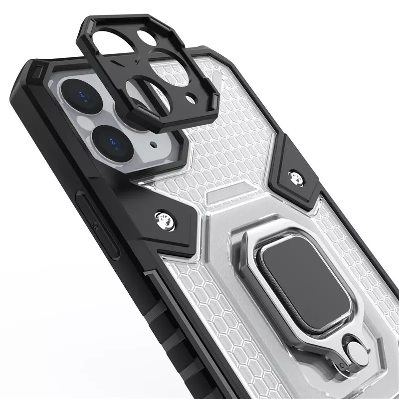 Чехол бампер для Vivo Y33s / Y21 Anomaly Ring Hybrid Grey (Серый)