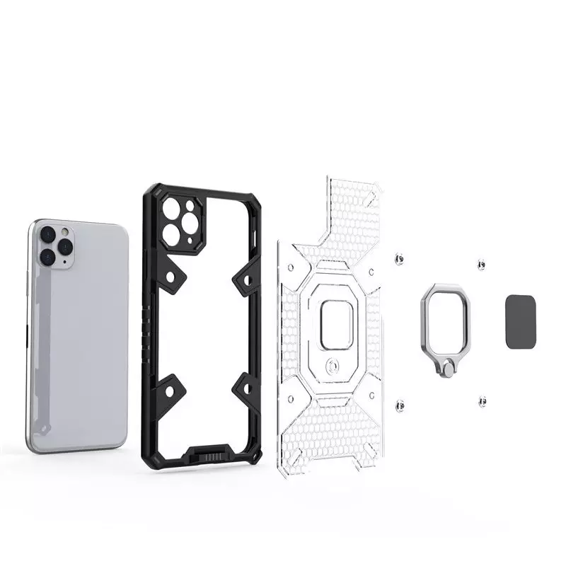 Чехол бампер для Vivo Y33s / Y21 Anomaly Ring Hybrid Grey (Серый)