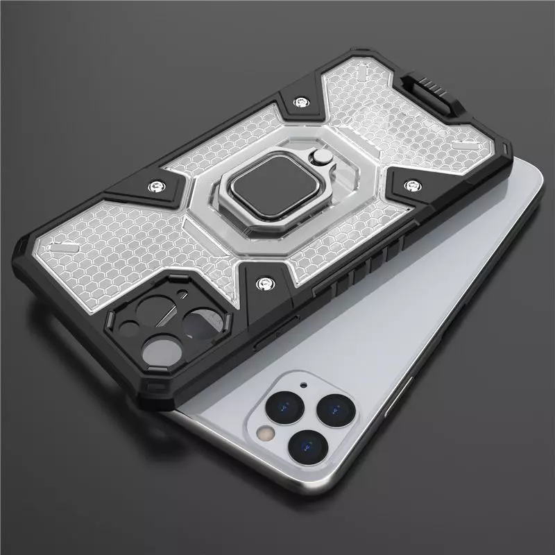 Чехол бампер для Vivo Y33s / Y21 Anomaly Ring Hybrid Grey (Серый)