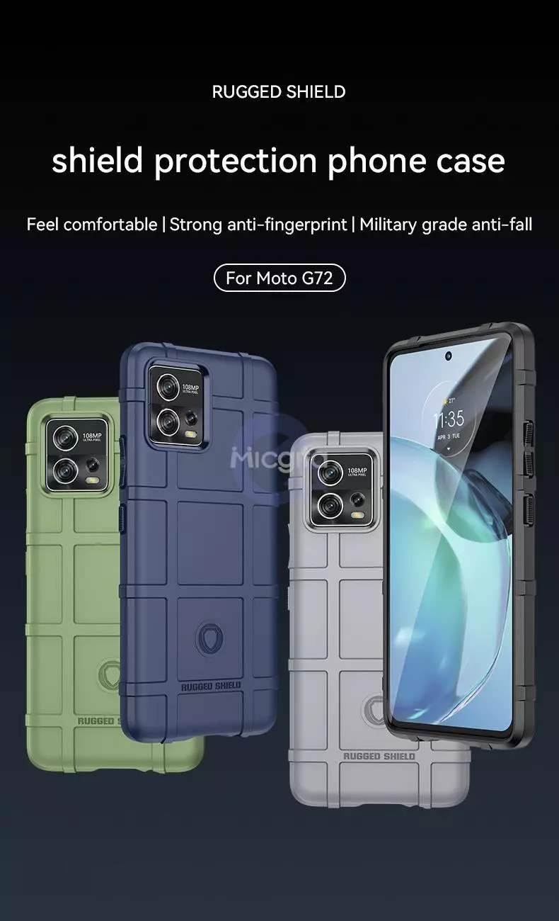 Протиударний чохол бампер для Motorola Moto G72 Anomaly Rugged Shield Green (Зелений)