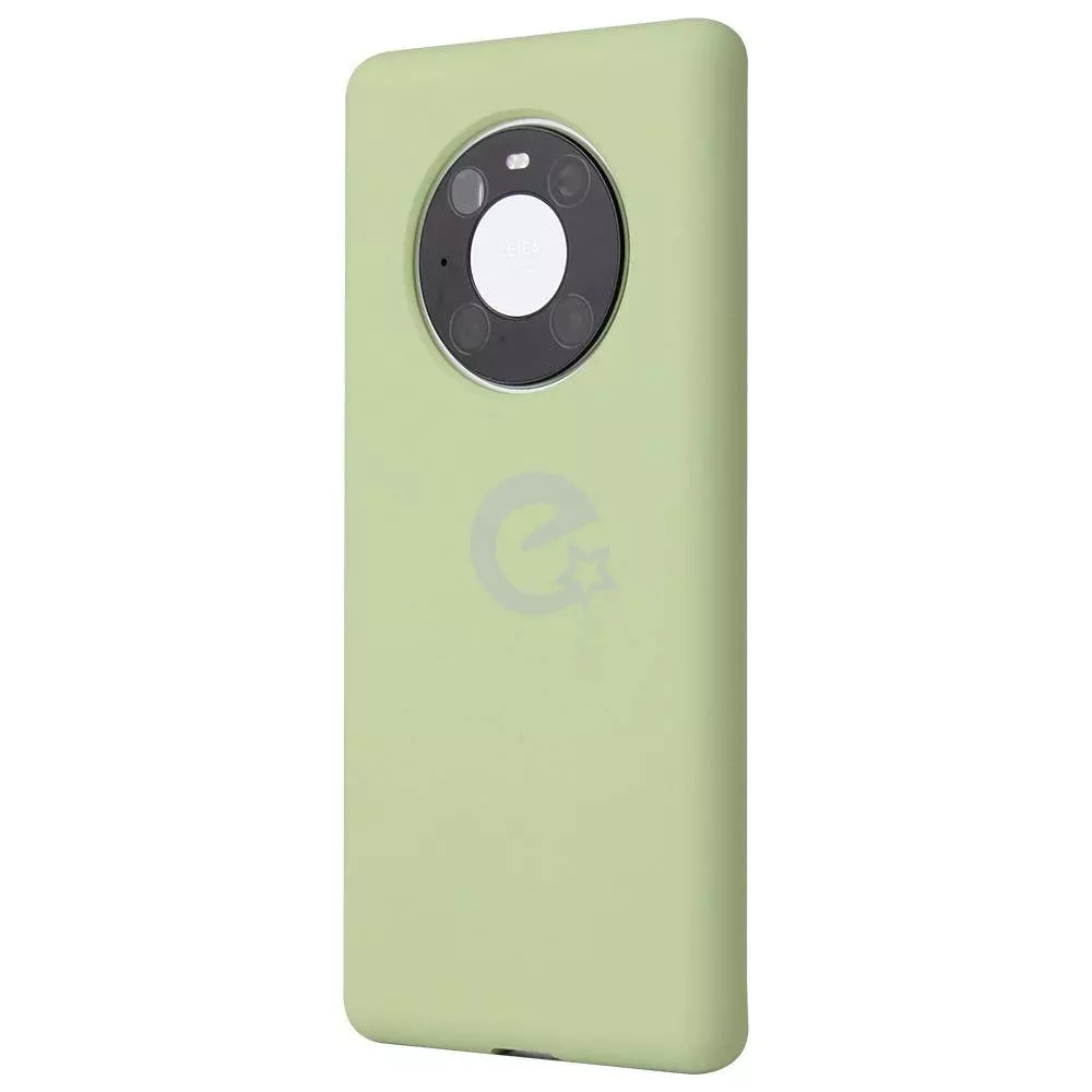 Чехол бампер для Huawei Mate 50 Pro Anomaly Silicone (с микрофиброй) Light Green (Светло Зеленый)
