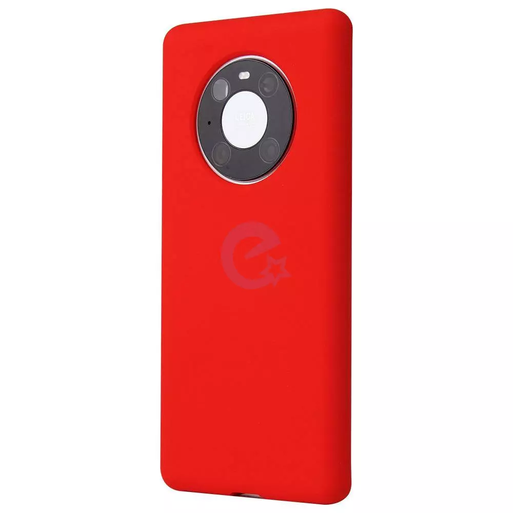 Чехол бампер для Huawei Mate 50 Pro Anomaly Silicone (с микрофиброй) Red (Красный)