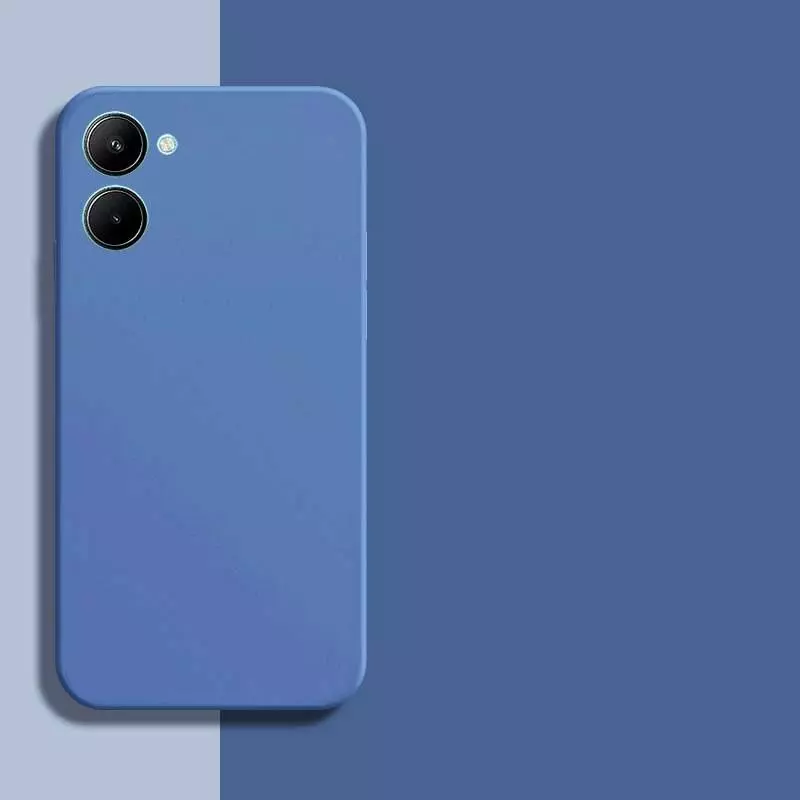 Чохол бампер для Infinix Hot 20 Anomaly Silicone (з мікрофіброю) Blue (Синій)