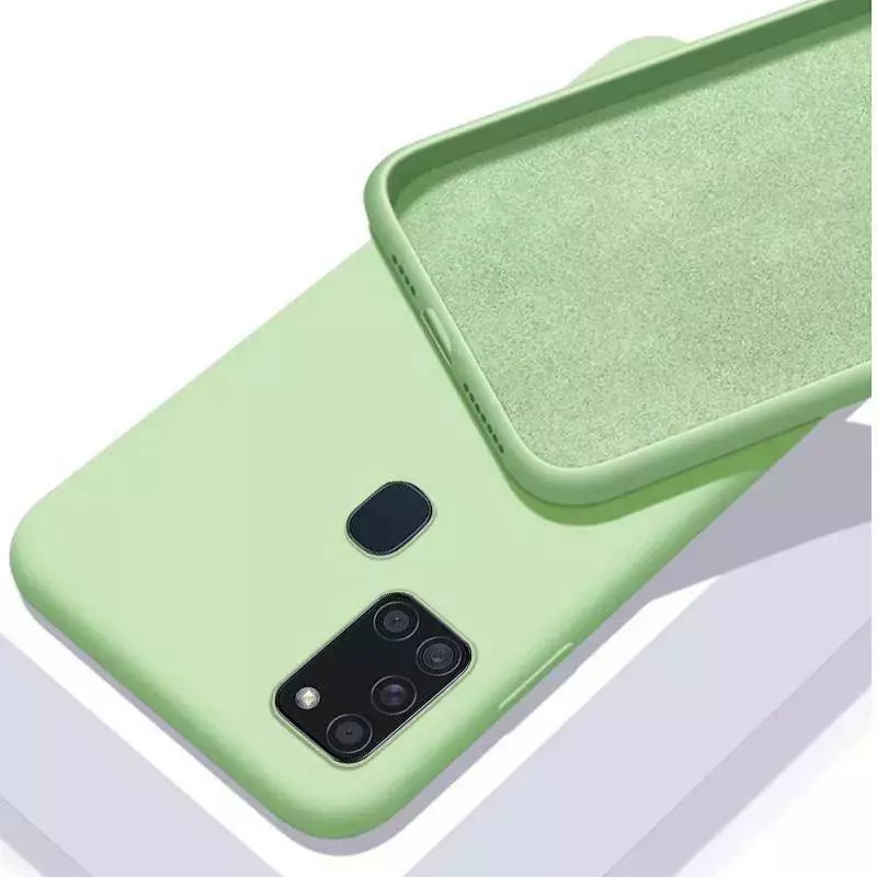 Чохол бампер для Nokia C01 Plus Anomaly Silicone (з мікрофіброю) Light Green (Світло зелений)