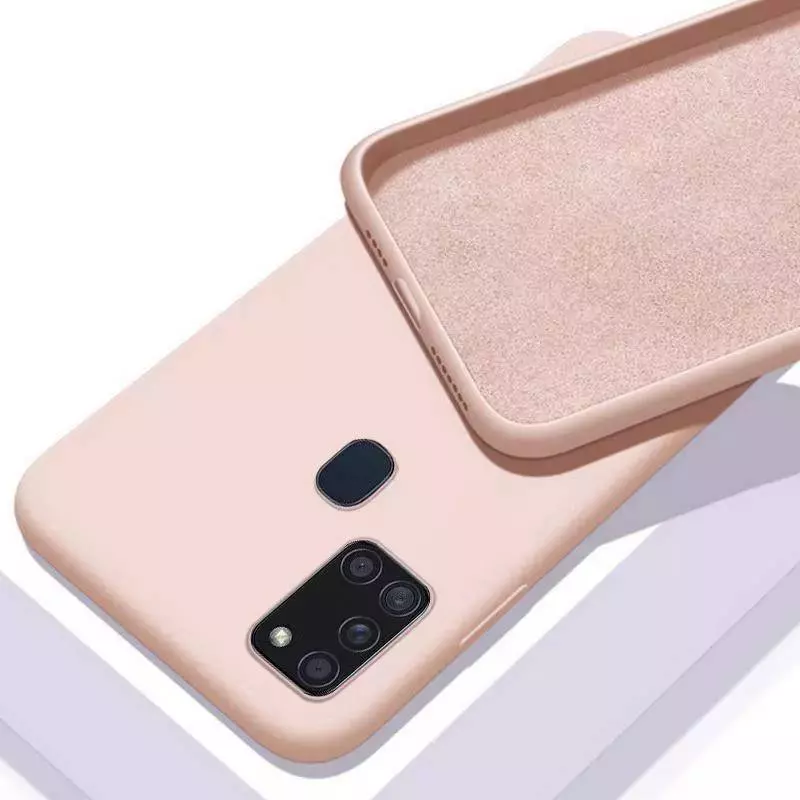 Чохол бампер для Nokia C01 Plus Anomaly Silicone (з мікрофіброю) Sand Pink (Пісочний Рожевий)