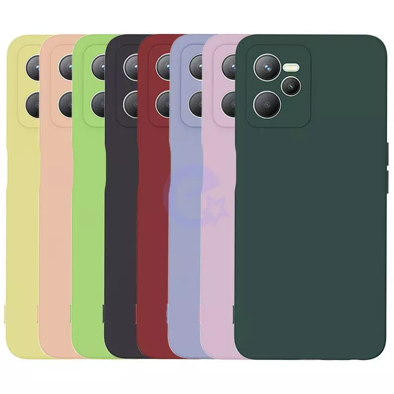 Чехол бампер для Realme C35 Anomaly Silicone (с микрофиброй) Red (Красный)