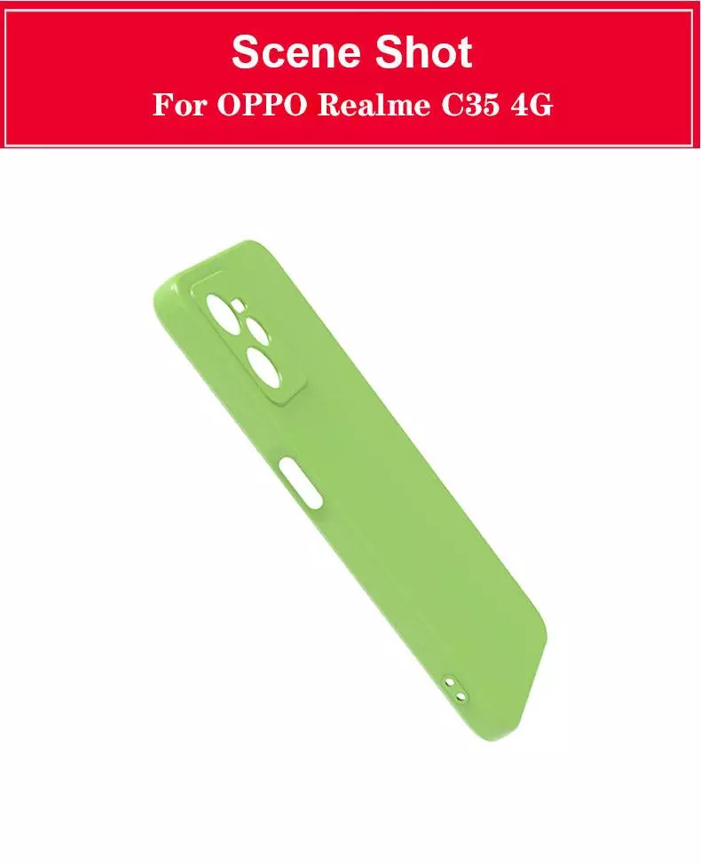 Чехол бампер для Realme C35 Anomaly Silicone (с микрофиброй) Red (Красный)
