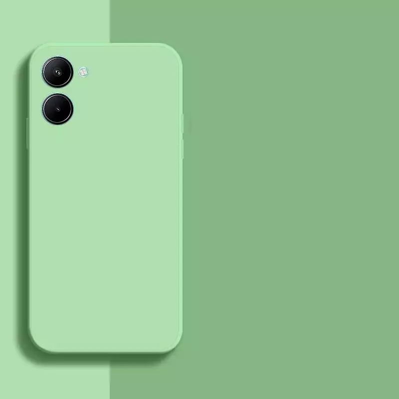 Чохол бампер для Vivo Y02s Anomaly Silicone (з мікрофіброю) Light Green (Світло зелений)