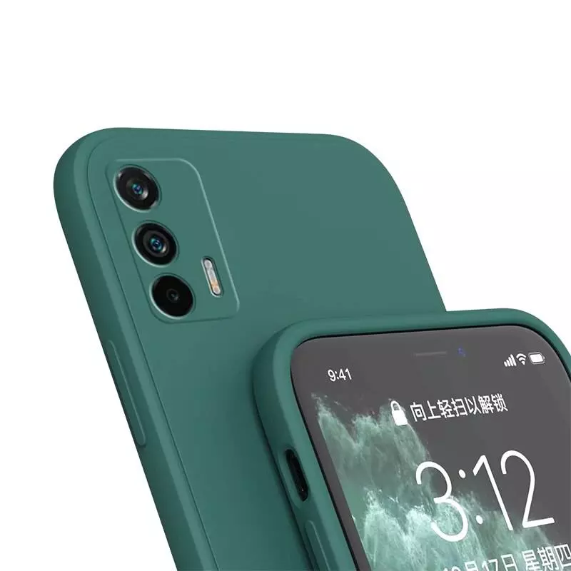Чехол бампер для Vivo Y02s Anomaly Silicone (с микрофиброй) Red (Красный)