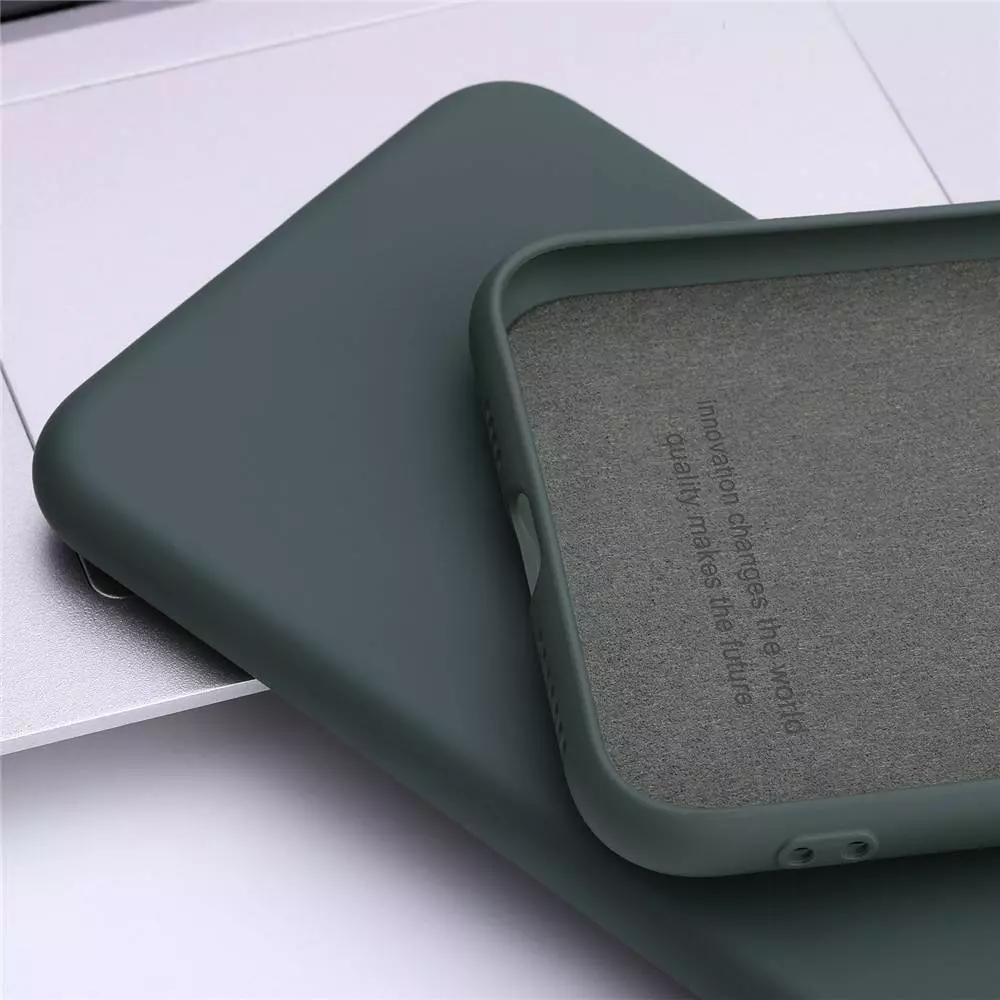 Чохол бампер для OnePlus 9 RT Anomaly Silicone (з мікрофіброю) Dark Green (Темно зелений)