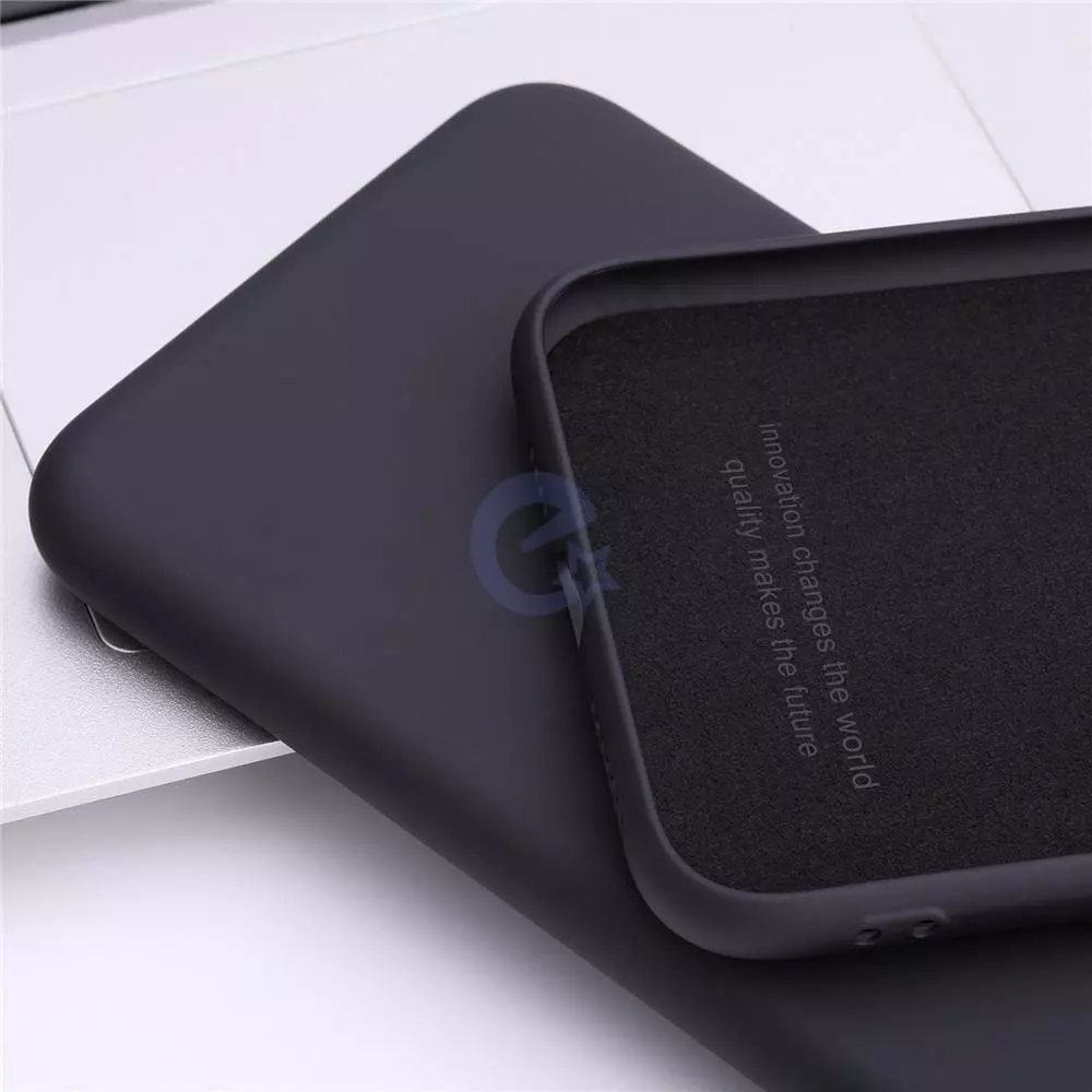 Чехол бампер для Samsung Galaxy M53 Anomaly Silicone (с микрофиброй) Black (Черный)