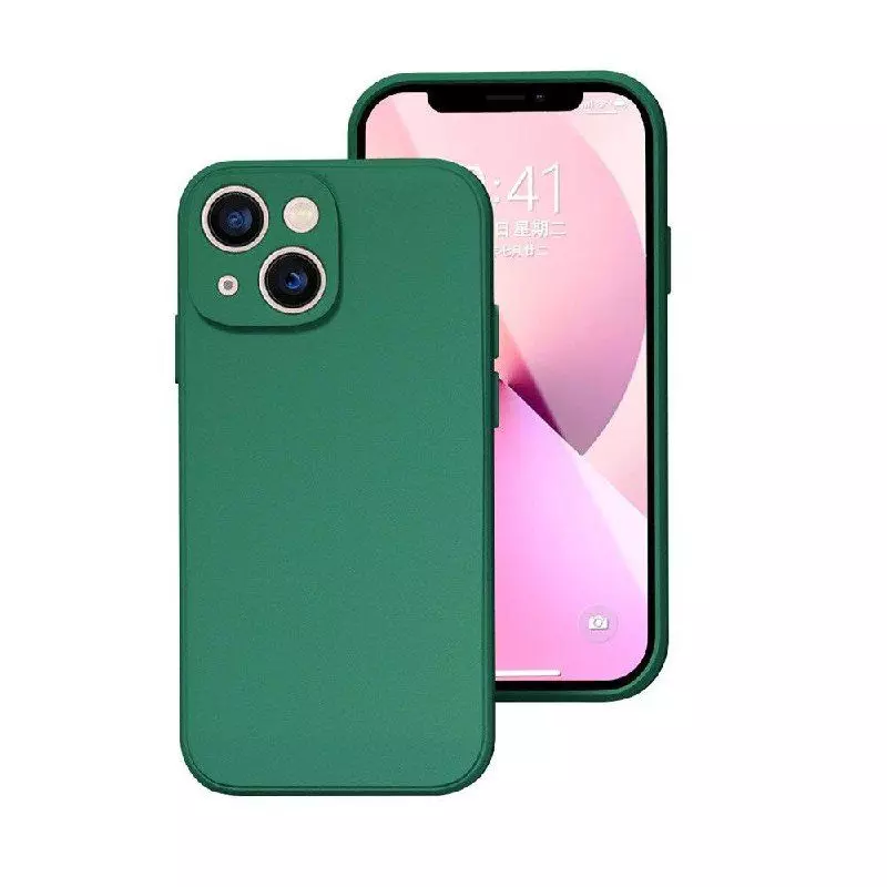 Чохол бампер для iPhone 14 Plus Anomaly Silicone (з мікрофіброю) Dark Green (Темно зелений)