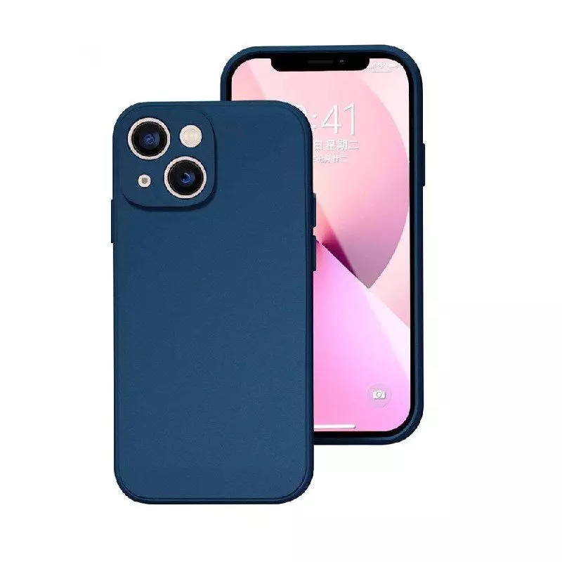 Чехол бампер для iPhone 14 Plus Anomaly Silicone (с микрофиброй) Blue (Синий)