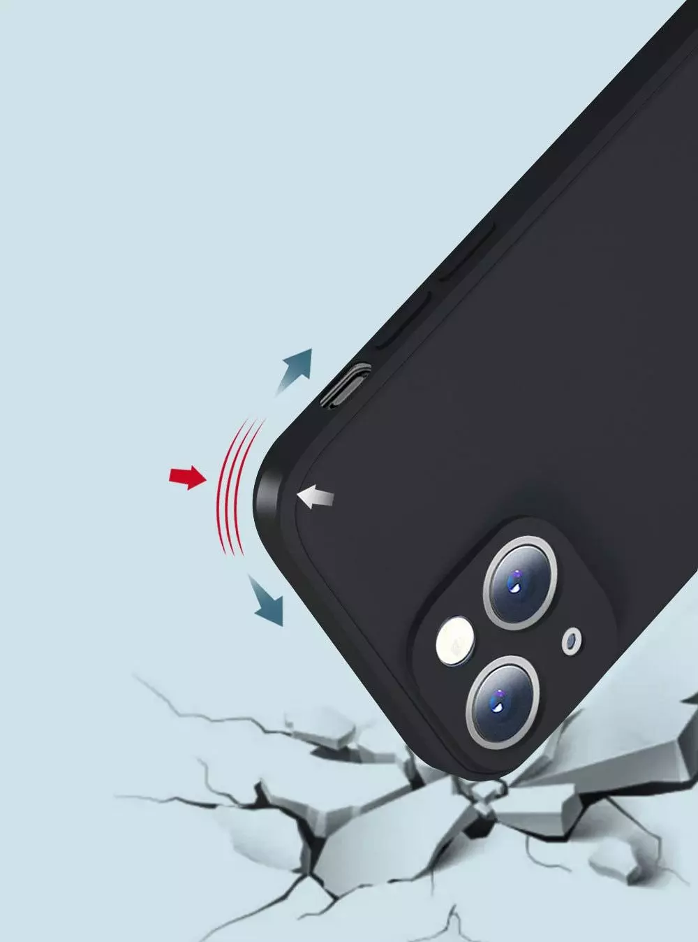 Чехол бампер для iPhone 14 Plus Anomaly Silicone (с микрофиброй) Blue (Синий)