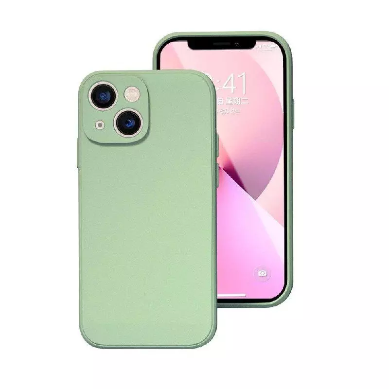 Чохол бампер для iPhone 14 Anomaly Silicone (з мікрофіброю) Light Green (Світло зелений)