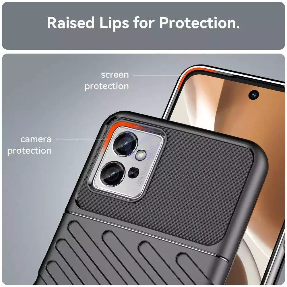 Противоударный чехол бампер для Motorola Moto G73 Anomaly Thunder Blue (Синий)