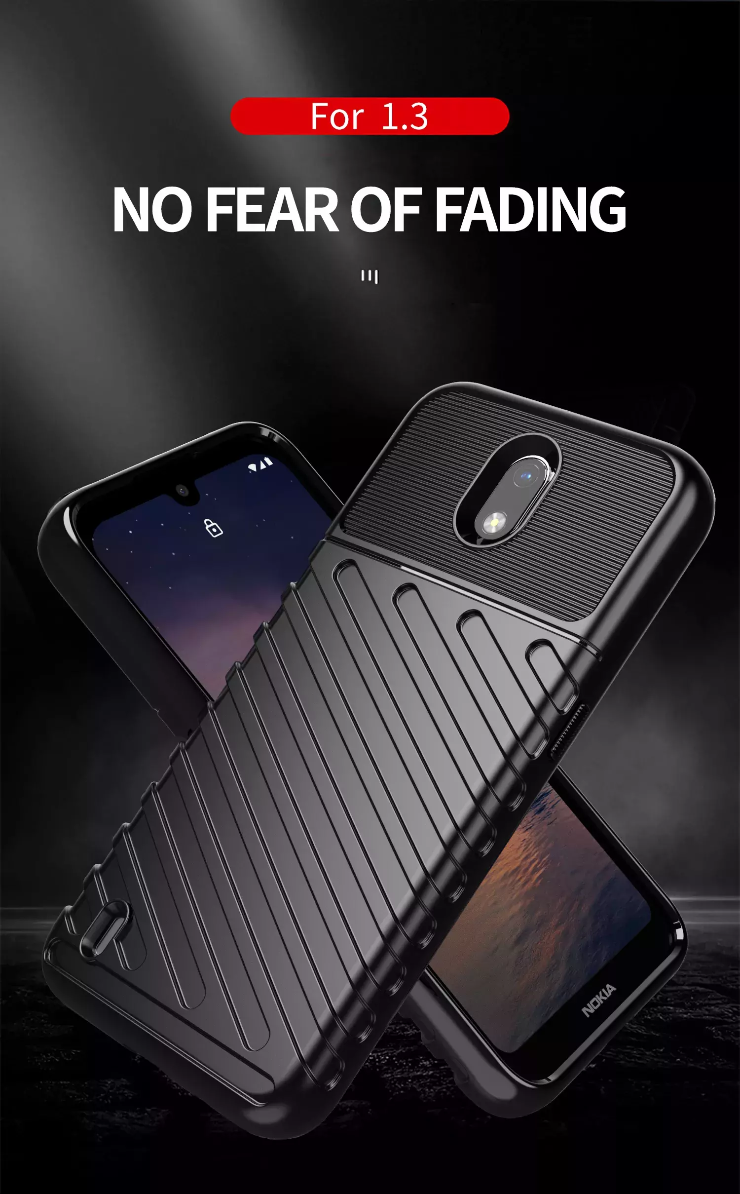 Протиударний чохол бампер для Nokia C01 Plus Anomaly Thunder Black (Чорний)