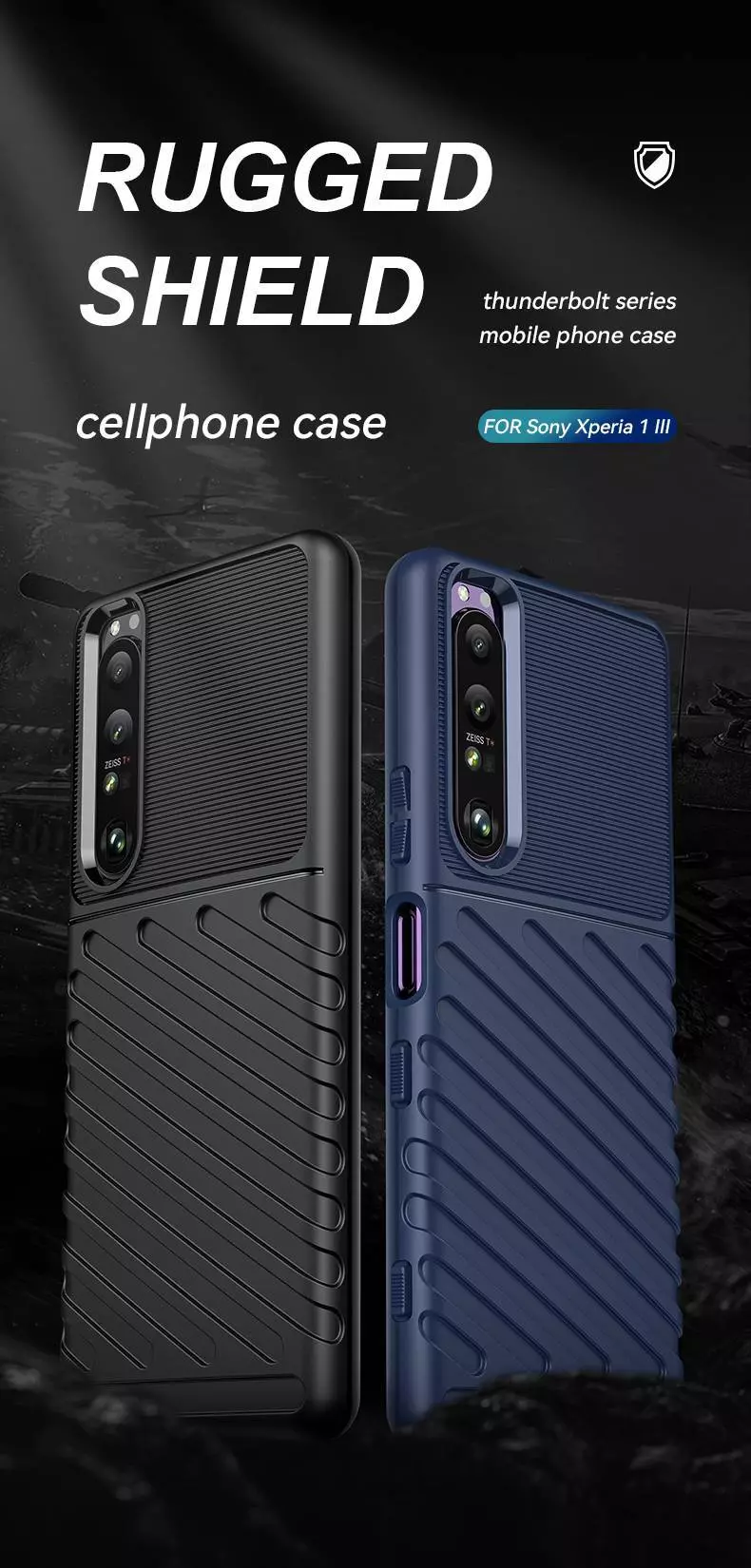 Противоударный чехол бампер для Sony Xperia 1 IV Anomaly Thunder Green (Зеленый)